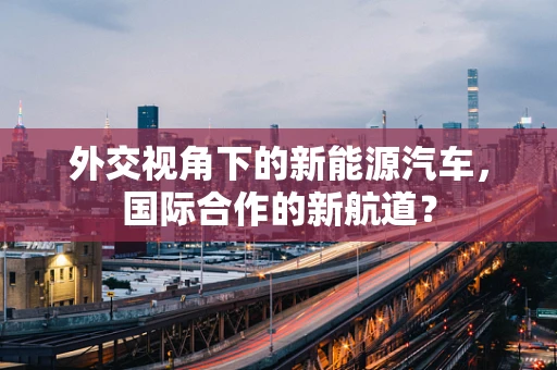 外交视角下的新能源汽车，国际合作的新航道？