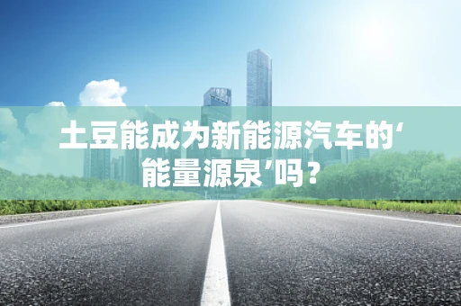 土豆能成为新能源汽车的‘能量源泉’吗？