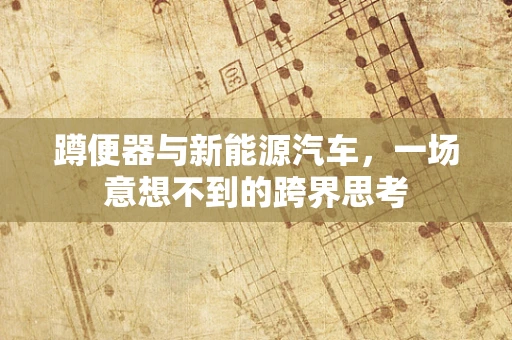 蹲便器与新能源汽车，一场意想不到的跨界思考