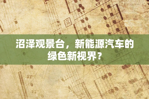 沼泽观景台，新能源汽车的绿色新视界？