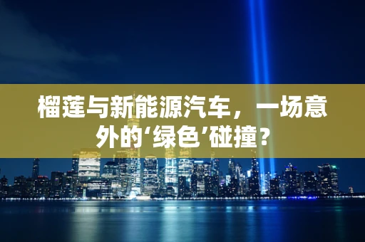 榴莲与新能源汽车，一场意外的‘绿色’碰撞？