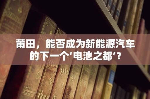 莆田，能否成为新能源汽车的下一个‘电池之都’？