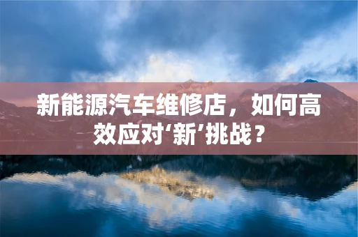 新能源汽车维修店，如何高效应对‘新’挑战？
