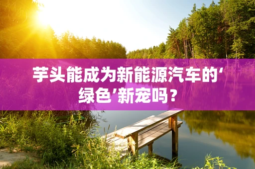 芋头能成为新能源汽车的‘绿色’新宠吗？
