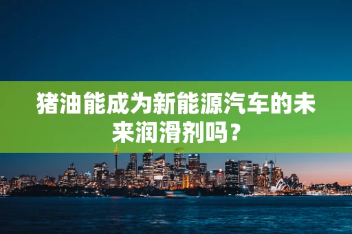 猪油能成为新能源汽车的未来润滑剂吗？
