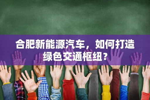 合肥新能源汽车，如何打造绿色交通枢纽？
