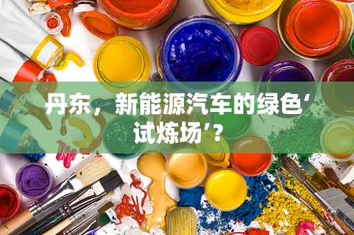 丹东，新能源汽车的绿色‘试炼场’？