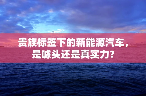 贵族标签下的新能源汽车，是噱头还是真实力？