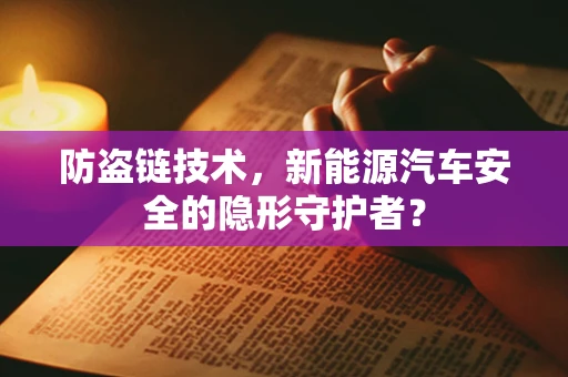 防盗链技术，新能源汽车安全的隐形守护者？
