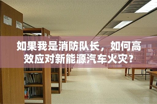 如果我是消防队长，如何高效应对新能源汽车火灾？