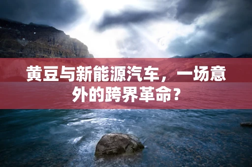 黄豆与新能源汽车，一场意外的跨界革命？