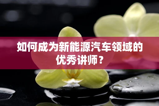 如何成为新能源汽车领域的优秀讲师？