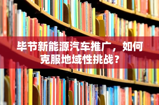 毕节新能源汽车推广，如何克服地域性挑战？