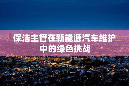 保洁主管在新能源汽车维护中的绿色挑战