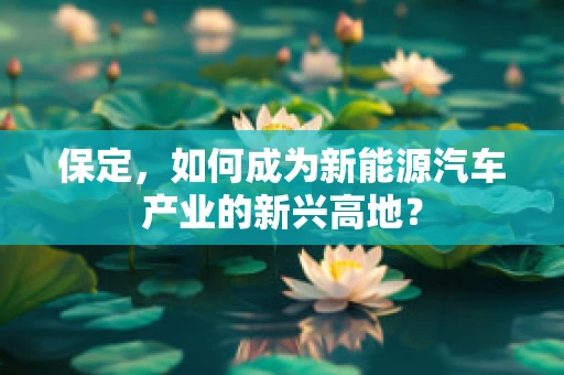 保定，如何成为新能源汽车产业的新兴高地？