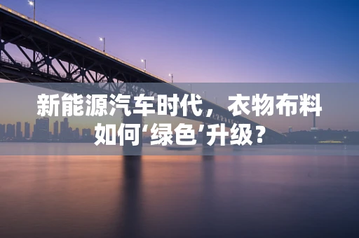 新能源汽车时代，衣物布料如何‘绿色’升级？