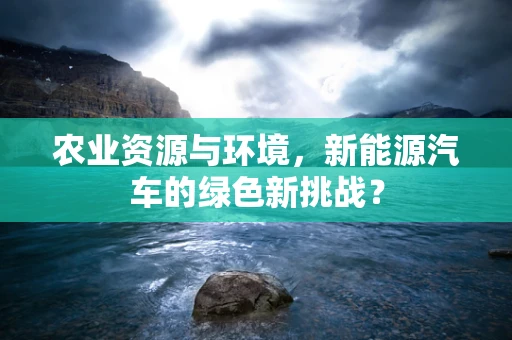 农业资源与环境，新能源汽车的绿色新挑战？