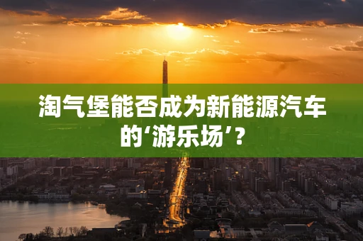 淘气堡能否成为新能源汽车的‘游乐场’？
