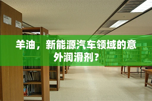羊油，新能源汽车领域的意外润滑剂？