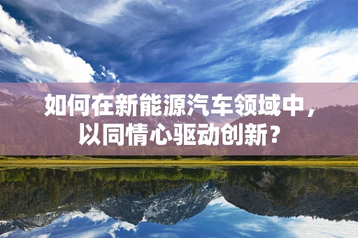 如何在新能源汽车领域中，以同情心驱动创新？
