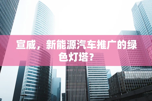 宣威，新能源汽车推广的绿色灯塔？
