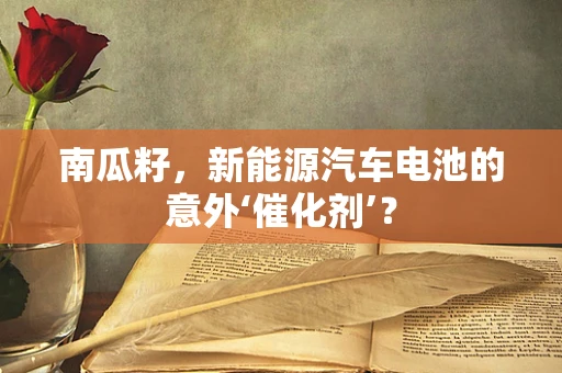 南瓜籽，新能源汽车电池的意外‘催化剂’？