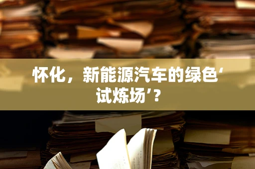 怀化，新能源汽车的绿色‘试炼场’？