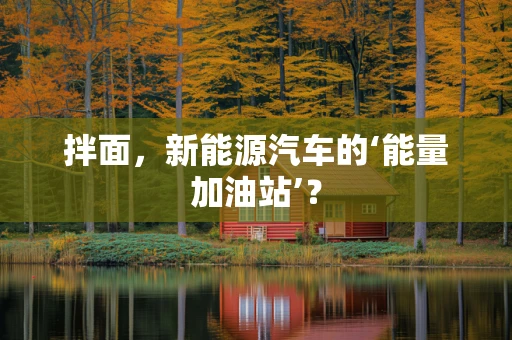 拌面，新能源汽车的‘能量加油站’？