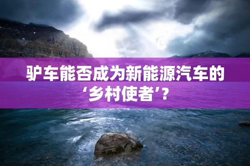 驴车能否成为新能源汽车的‘乡村使者’？