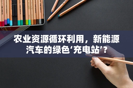农业资源循环利用，新能源汽车的绿色‘充电站’？