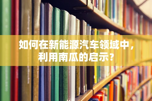 如何在新能源汽车领域中，利用南瓜的启示？