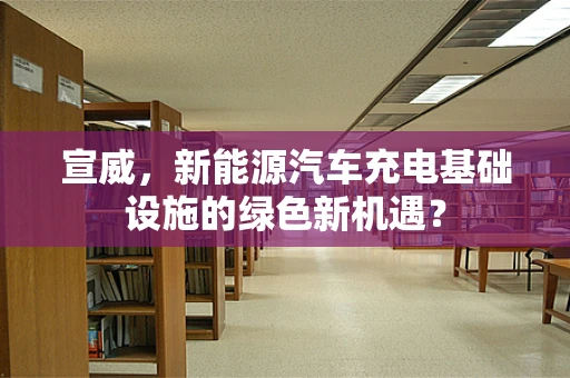 宣威，新能源汽车充电基础设施的绿色新机遇？
