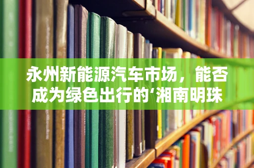 永州新能源汽车市场，能否成为绿色出行的‘湘南明珠’？