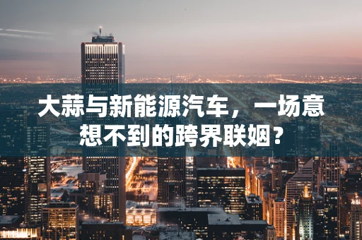 大蒜与新能源汽车，一场意想不到的跨界联姻？