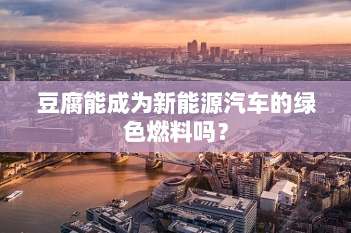 豆腐能成为新能源汽车的绿色燃料吗？