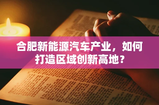 合肥新能源汽车产业，如何打造区域创新高地？