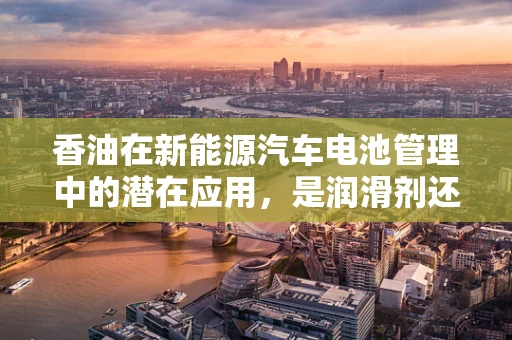 香油在新能源汽车电池管理中的潜在应用，是润滑剂还是新机遇？