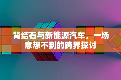 肾结石与新能源汽车，一场意想不到的跨界探讨