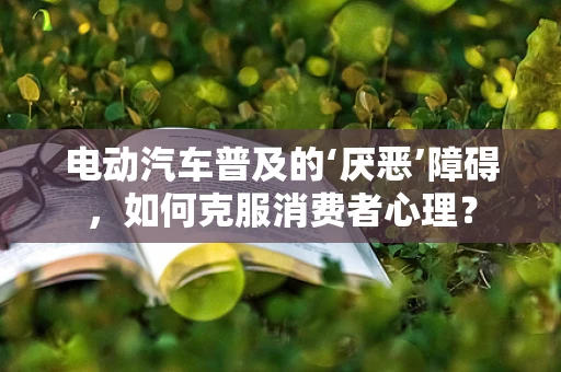 电动汽车普及的‘厌恶’障碍，如何克服消费者心理？