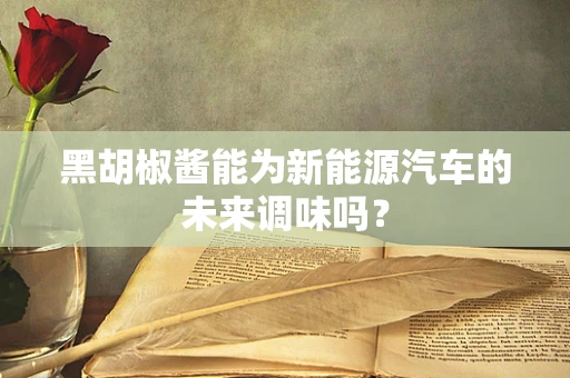 黑胡椒酱能为新能源汽车的未来调味吗？