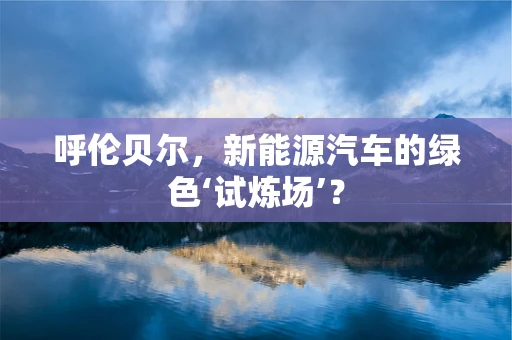 呼伦贝尔，新能源汽车的绿色‘试炼场’？