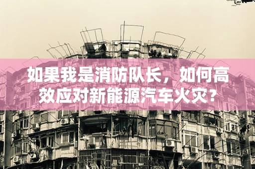 如果我是消防队长，如何高效应对新能源汽车火灾？