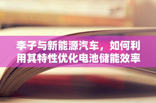 李子与新能源汽车，如何利用其特性优化电池储能效率？