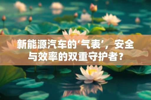 新能源汽车的‘气表’，安全与效率的双重守护者？
