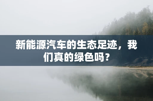 新能源汽车的生态足迹，我们真的绿色吗？
