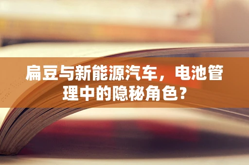 扁豆与新能源汽车，电池管理中的隐秘角色？
