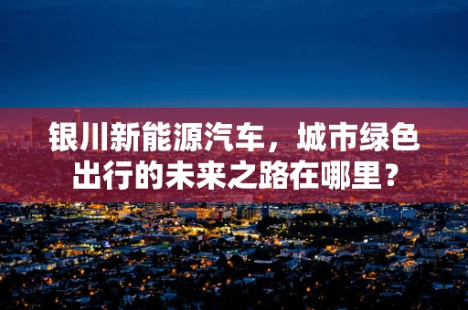 银川新能源汽车，城市绿色出行的未来之路在哪里？