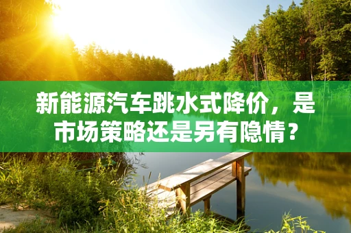 新能源汽车跳水式降价，是市场策略还是另有隐情？