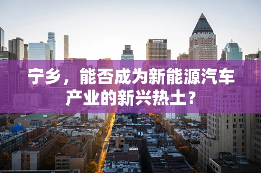宁乡，能否成为新能源汽车产业的新兴热土？