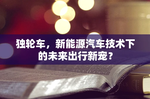 独轮车，新能源汽车技术下的未来出行新宠？